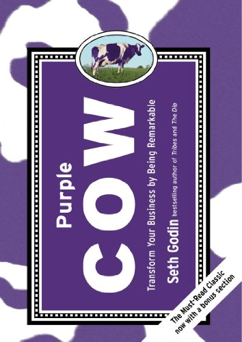 Capa do livro Purple Cow, de Seth Godin.
