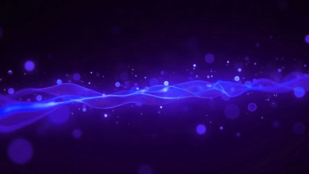 Ilustração abstrata de faixas de luz violeta e azul sendo comprimidas no tempo, representando a antecipação de recebíveis