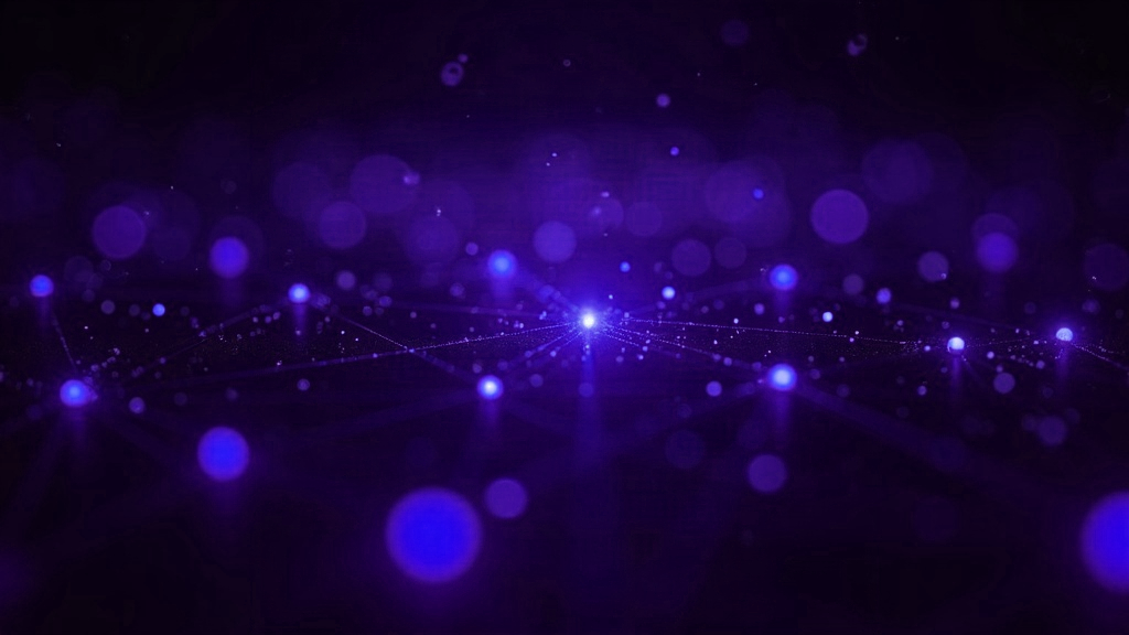 Ilustração abstrata em violeta e azul de fragmentos de conteúdo convergindo para uma resposta gerada por inteligência artificial